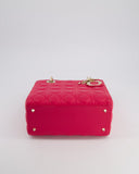 *FIRE PRICE* Christian Dior Hot Pink Lady Dior Bag in Cannage Lambskin with Silver Hardware RRP ¬£5,300