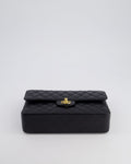 *HOT* Chanel Black Medium Classic Double Flap Bag in Caviar Leather with Gold Hardware