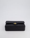 *HOT* Chanel Black Medium Classic Double Flap Bag in Caviar Leather with Gold Hardware