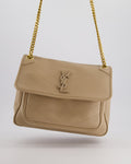 *HOT* Saint Laurent Beige Niki Medium YSL Leather Shoulder Bag in Calfskin Leather with Gold Hardware RRP £2,430