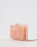 *COLLECTOR'S PIECE* Chanel Minaudi√®re Pink Plexiglass Clutch Bag With Champagne Hardware and Logo Detail
