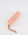 *COLLECTOR'S PIECE* Chanel Minaudi√®re Pink Plexiglass Clutch Bag With Champagne Hardware and Logo Detail