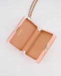 *COLLECTOR'S PIECE* Chanel Minaudi√®re Pink Plexiglass Clutch Bag With Champagne Hardware and Logo Detail