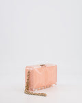 *COLLECTOR'S PIECE* Chanel Minaudi√®re Pink Plexiglass Clutch Bag With Champagne Hardware and Logo Detail