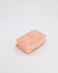 *COLLECTOR'S PIECE* Chanel Minaudi√®re Pink Plexiglass Clutch Bag With Champagne Hardware and Logo Detail