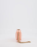 *COLLECTOR'S PIECE* Chanel Minaudi√®re Pink Plexiglass Clutch Bag With Champagne Hardware and Logo Detail