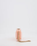 *COLLECTOR'S PIECE* Chanel Minaudi√®re Pink Plexiglass Clutch Bag With Champagne Hardware and Logo Detail