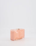 *COLLECTOR'S PIECE* Chanel Minaudi√®re Pink Plexiglass Clutch Bag With Champagne Hardware and Logo Detail