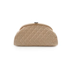 Chanel Mademoiselle Kiss Lock Timeless Clutch Beige