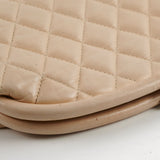 Chanel Mademoiselle Kiss Lock Timeless Clutch Beige