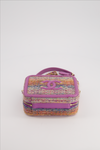 *HOT* Chanel Purple & Multicolour Tweed Small CC Vanity Case Bag in Lambskin Leather with Brushed Gold Hardware
