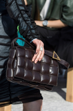 2019 Chocolate Brown Leather Cassette Crossbody Bag