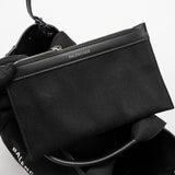 balenciaga Cabas Logo Tote Bag Canvas/ Calfskin Black SHW