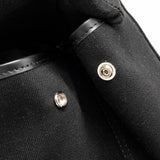 balenciaga Cabas Logo Tote Bag Canvas/ Calfskin Black SHW