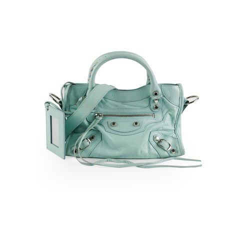 balenciaga Classic Mini City Blue Tote Bag