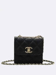 A81633 Black Lambskin Trend CC Gold Mini Cross Bag Chanel