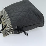 Chanel Matelasse Chain COCO Mark Tote Bag Canvas Gray CC Auth ac2943