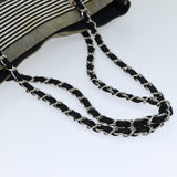 Chanel Matelasse Chain COCO Mark Tote Bag Canvas Gray CC Auth ac2943