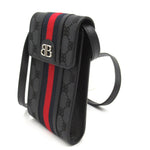 balenciaga balenciaga  GUCCI Pochette Hacker Project Shoulder Bag  Canvas  Black 680130