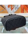 Backpack Grained Shiny Calfskin Gold Metal Black Chanel