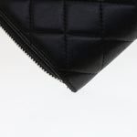Chanel Long Wallet Lamb Skin Black CC Auth am4587