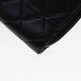 Chanel Long Wallet Lamb Skin Black CC Auth am4587