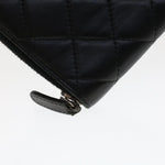 Chanel Long Wallet Lamb Skin Black CC Auth am4587