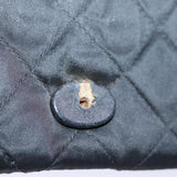 Chanel Matelasse Chain Shoulder Bag Satin Black CC Auth am6152A