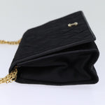 Chanel Matelasse Chain Shoulder Bag Satin Black CC Auth am6152A