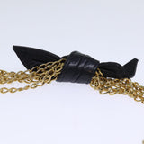 Chanel Matelasse Chain Shoulder Bag Satin Black CC Auth am6152A