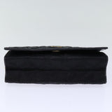 Chanel Matelasse Chain Shoulder Bag Satin Black CC Auth am6152A