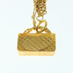Chanel Matelasse Chain Necklace metal Gold Tone CC Auth ar11061