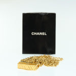 Chanel Matelasse Chain Necklace metal Gold Tone CC Auth ar11061