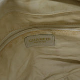 Chanel Matelasse Chain Shoulder Bag Caviar Skin White CC Auth ar11502