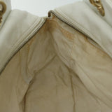 Chanel Matelasse Chain Shoulder Bag Caviar Skin White CC Auth ar11502