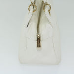 Chanel Matelasse Chain Shoulder Bag Caviar Skin White CC Auth ar11502