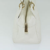 Chanel Matelasse Chain Shoulder Bag Caviar Skin White CC Auth ar11502