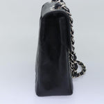 Chanel Matelasse 30 Turn Lock Chain Bag Caviar Skin Black CC Auth ar11992A