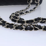 Chanel Matelasse 30 Turn Lock Chain Bag Caviar Skin Black CC Auth ar11992A