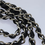 Chanel Matelasse 30 Turn Lock Chain Bag Caviar Skin Black CC Auth ar11992A
