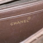 Chanel Matelasse 30 Double Chain New Shoulder Bag Suede Brown CC Auth ar4582