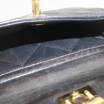 Chanel Matelasse Backpack Leather Black Gold Tone CC Auth ar4662A