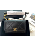 19 Chain Lambskin Cross Bag Black Chanel