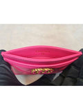 19 Gold Chain Logo Quilted Lambskin Card Wallet Pink Chanel