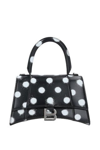 balenciaga Hourglass Small Bag in Sprayed Polka Dots Print