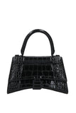 balenciaga Hourglass S in Croc Embossed Leather