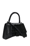 balenciaga Hourglass S in Croc Embossed Leather