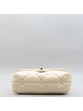 AS3499 White color lambskin quilting COCO gold logo big chain 22B medium flap shoulder bag Chanel