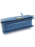 A67086 Blue Caviar Silver Boy Medium Flap Shoulder Bag No 29 Chanel