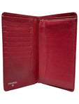 A31509 Red Caviar Skin Silver Logo Timeless Classic Flap Long Wallet Chanel